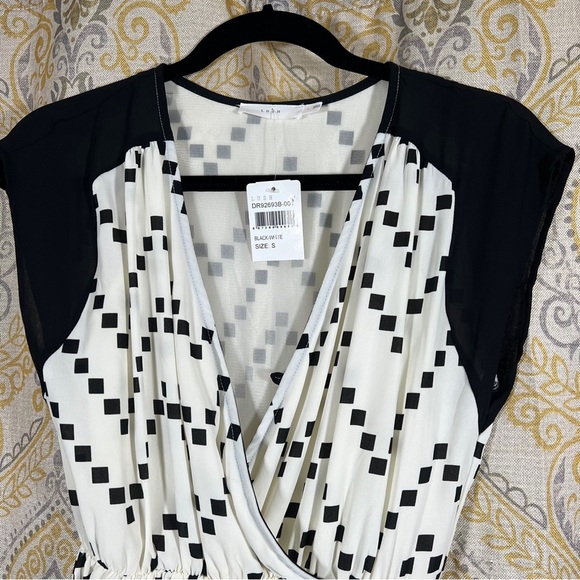 NWT Lush Black and White Dress - Size Small - Picture 3 of 7